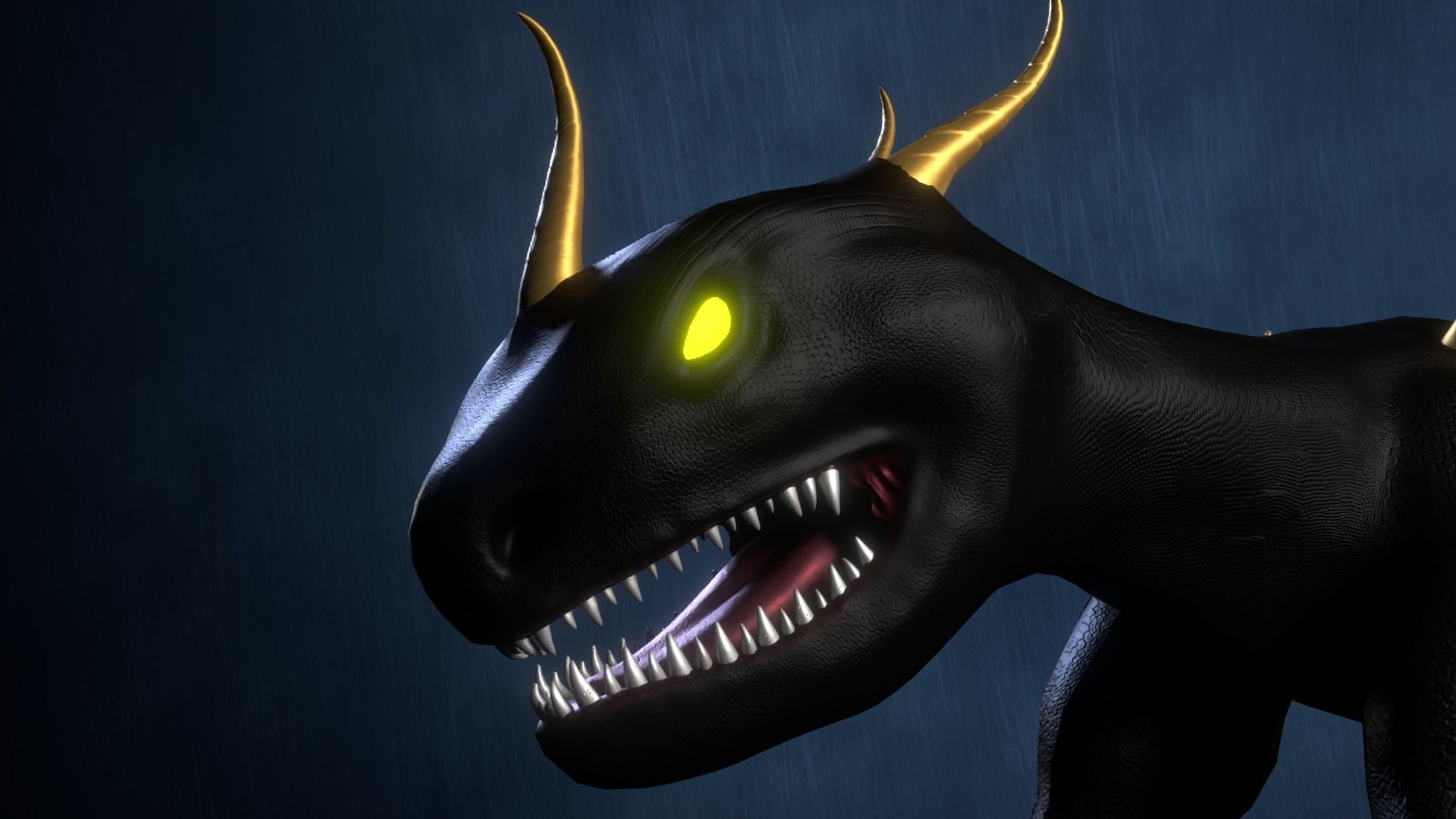 Dragonsnapper Raptor Creature Low-poly 3D model_2