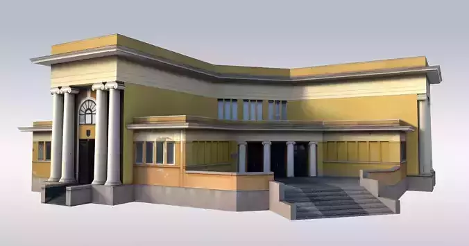 Classical Art Gallery Low-poly 3D model
