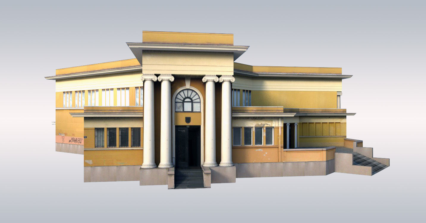 Classical Art Gallery Low-poly 3D model_3