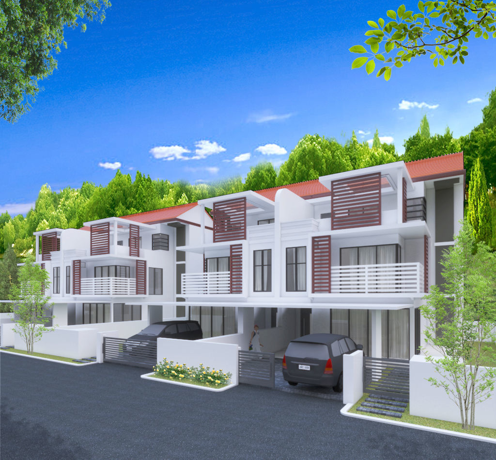 Modern house compact style modeling 3D model_1