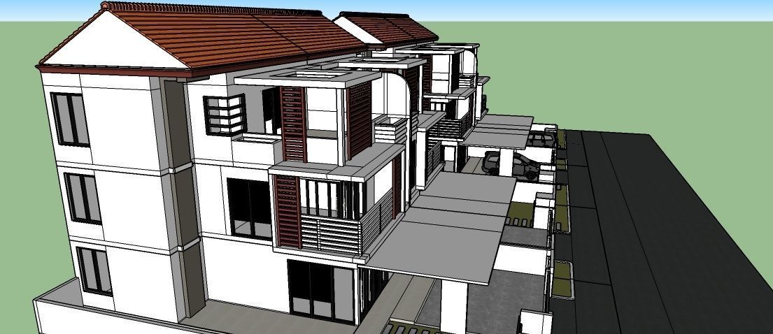 Modern house compact style modeling 3D model_5