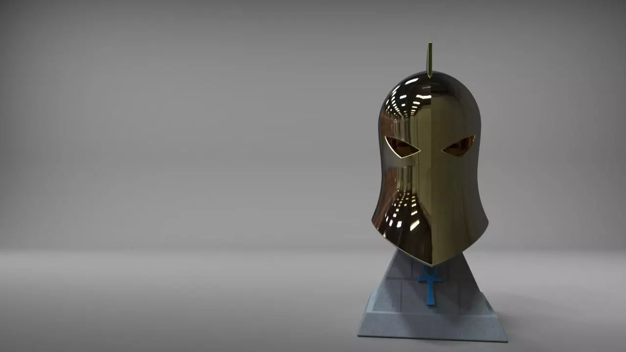 Dr Fate Helmet and stand 3D print model_0
