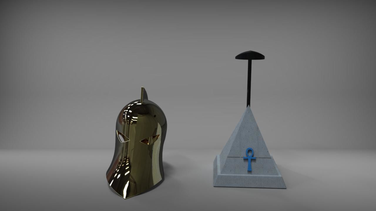 Dr Fate Helmet and stand 3D print model_2