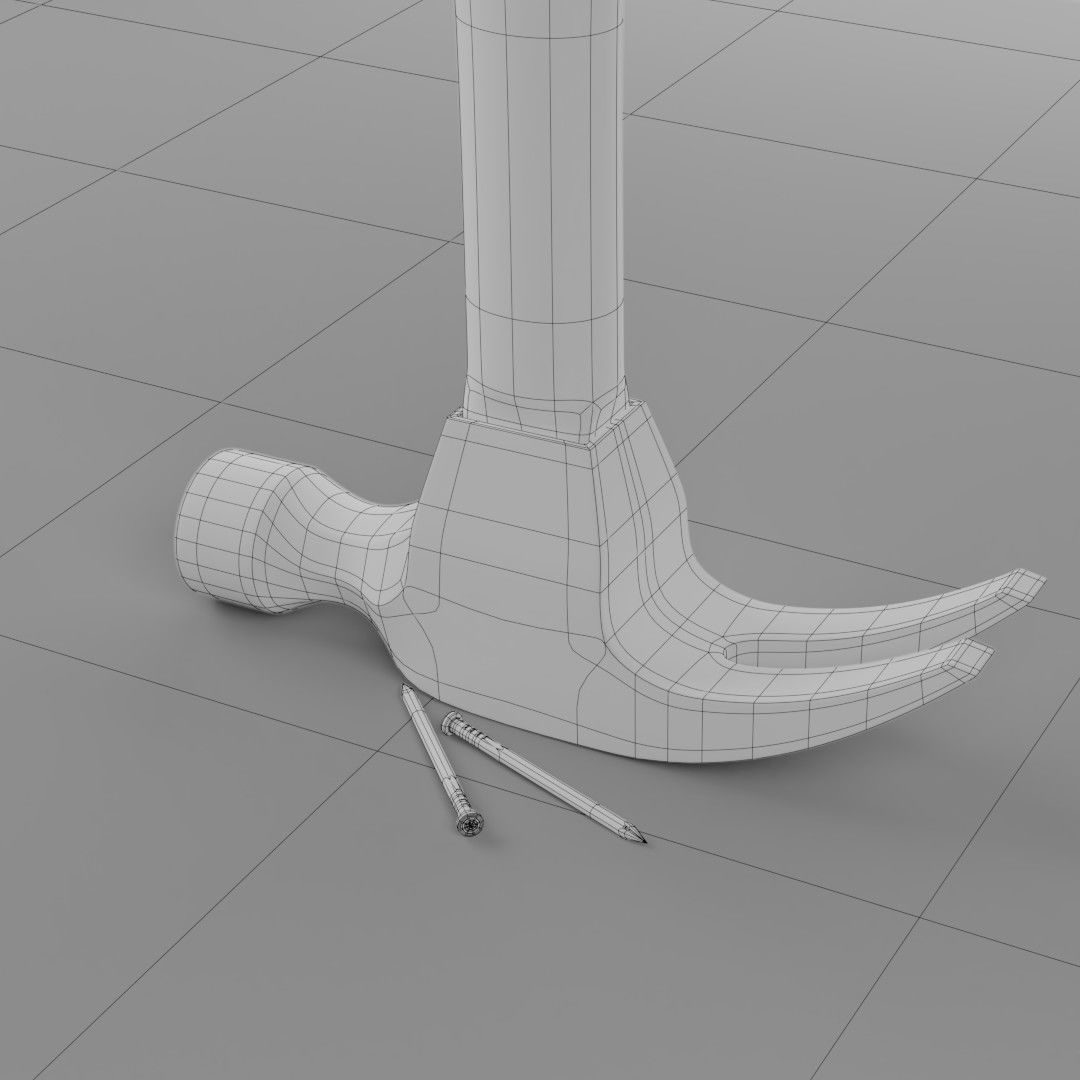 hammer2 hammer Low-poly 3D model_1