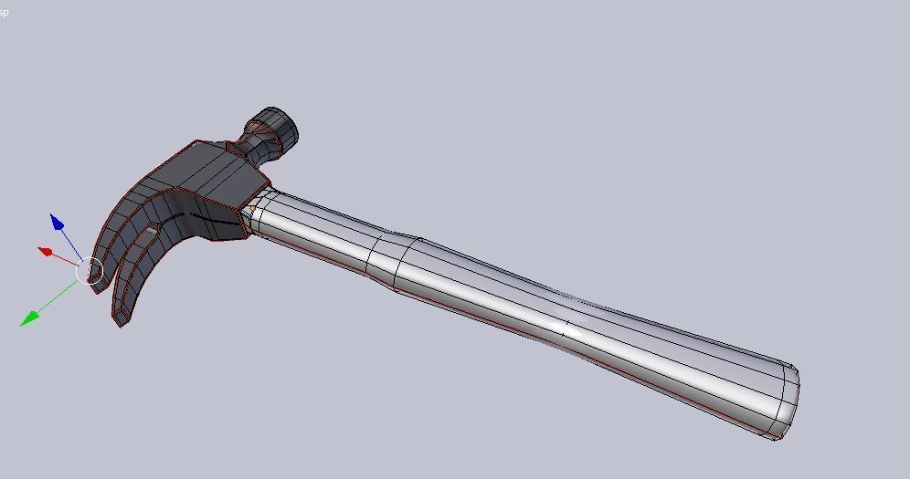 hammer2 hammer Low-poly 3D model_4