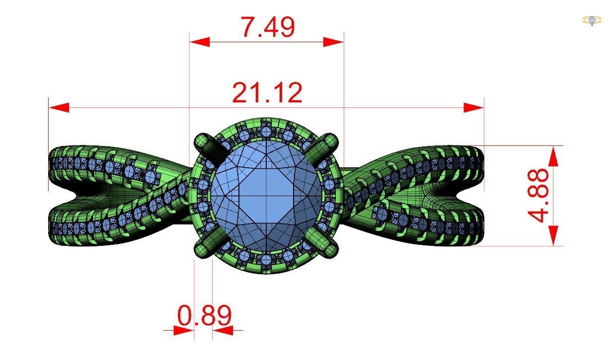 Engagement ring -183 3D print model_6