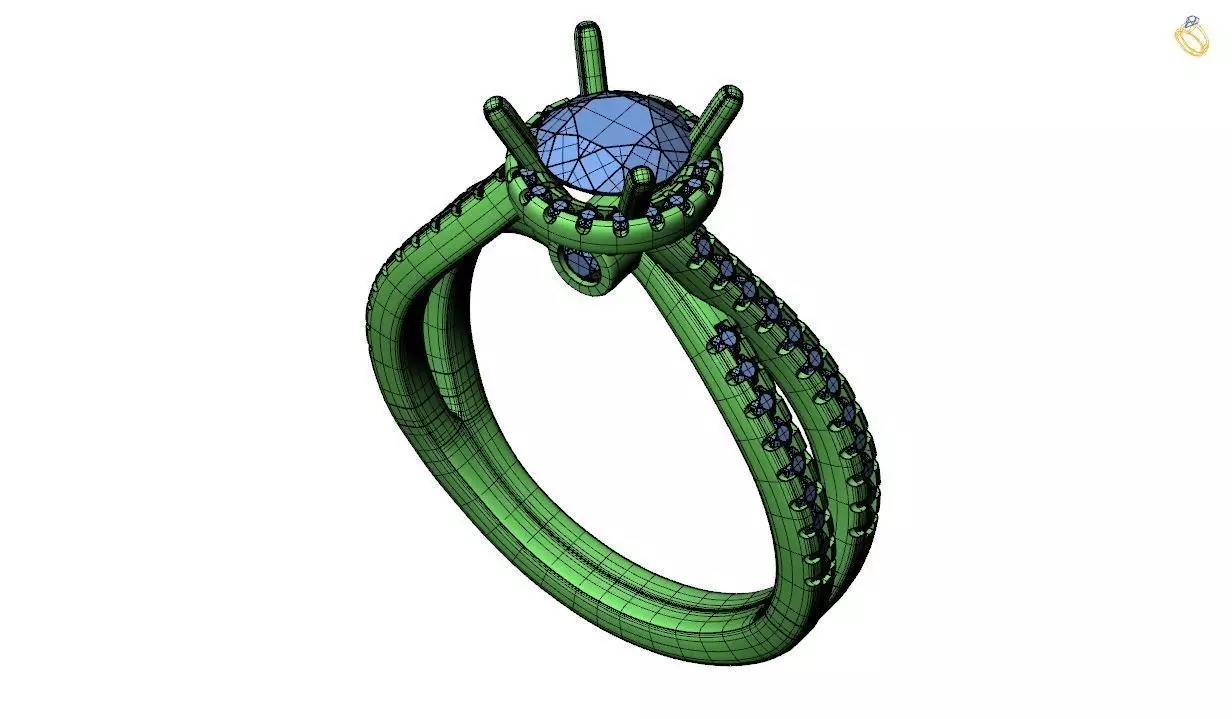 Engagement ring -183 3D print model_0