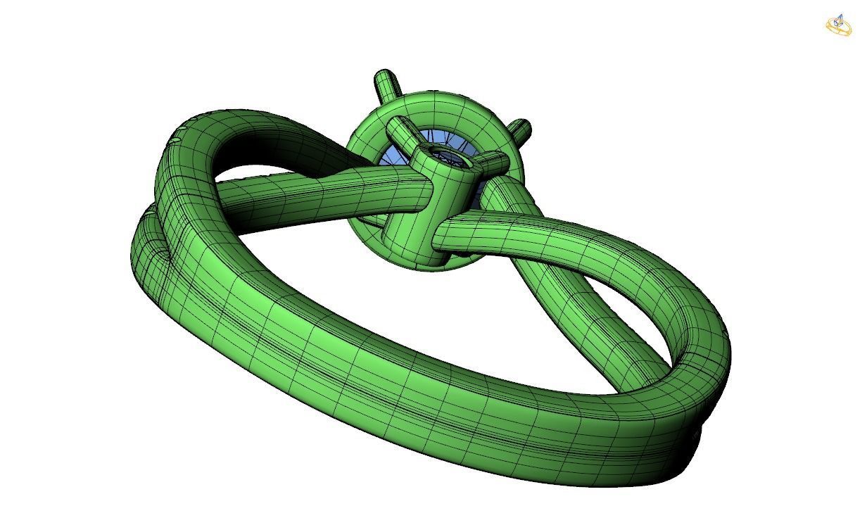 Engagement ring -183 3D print model_3