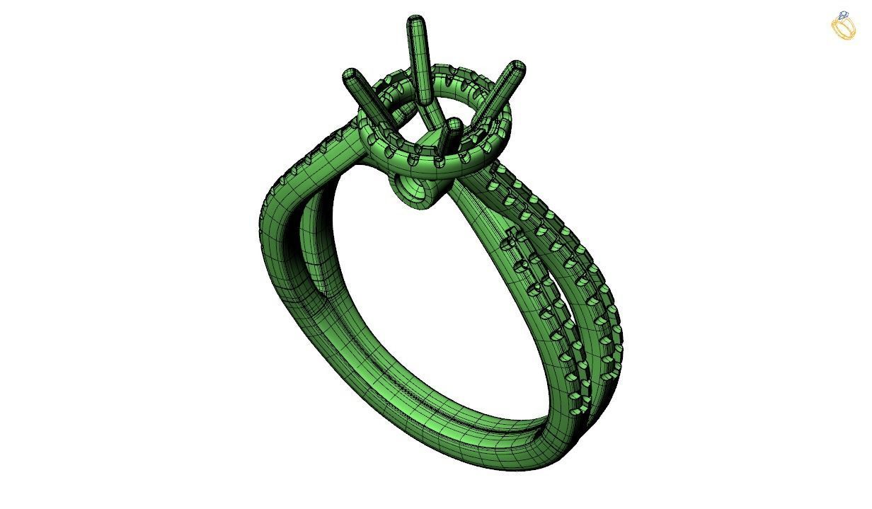 Engagement ring -183 3D print model_2