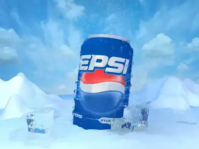Pepsi-Cola pepsi can in ice