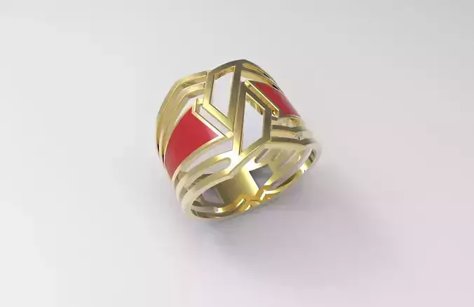 2 Sizes Beautiful gold ring with enamel without gemstones