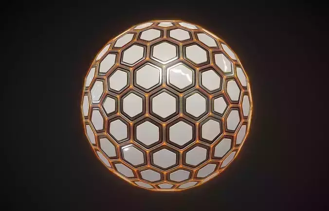 Sci-fi Hexa Sphere 3D model