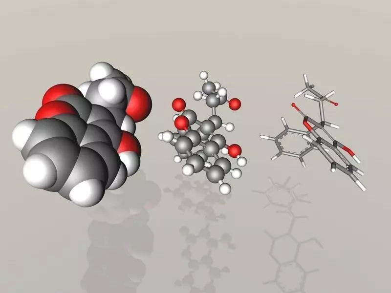 Warfarin molecule 3D model_0