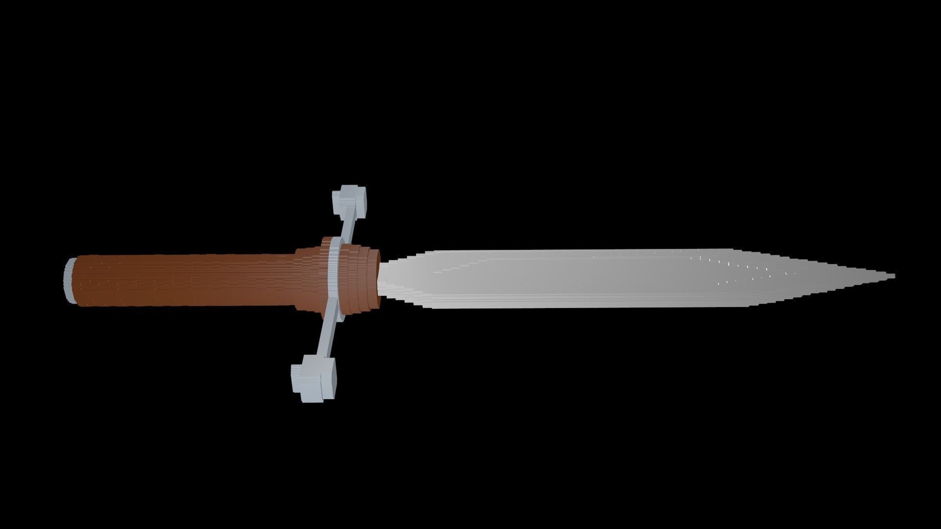 Dagger voxel 1 3D model_4