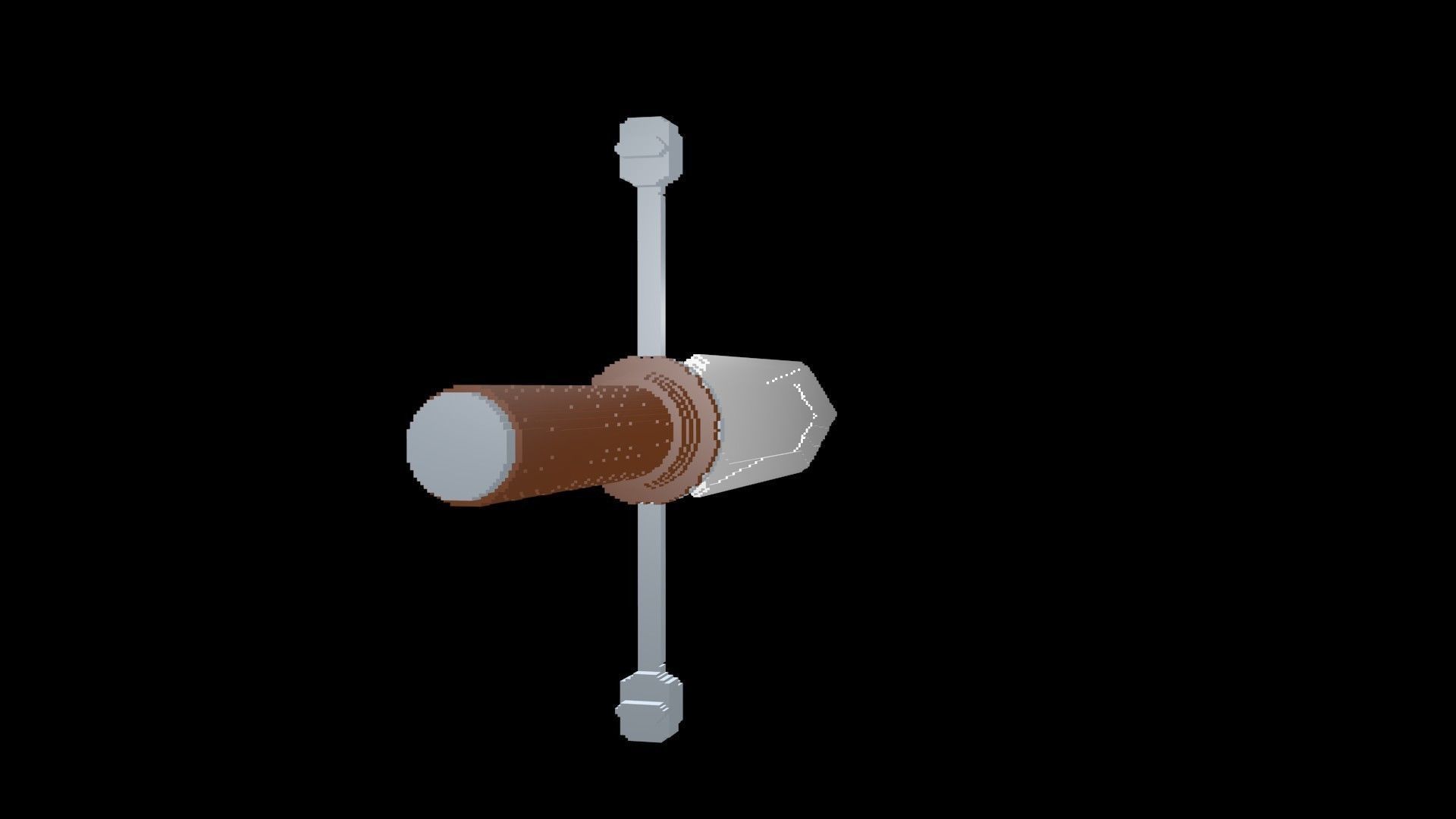 Dagger voxel 1 3D model_5