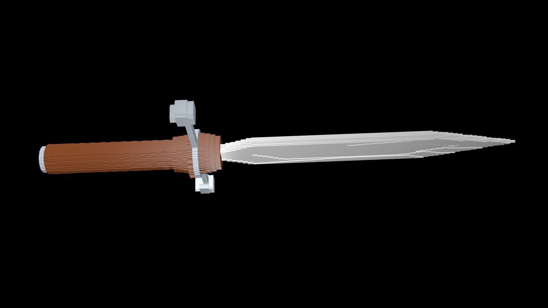 Dagger voxel 1 3D model_3