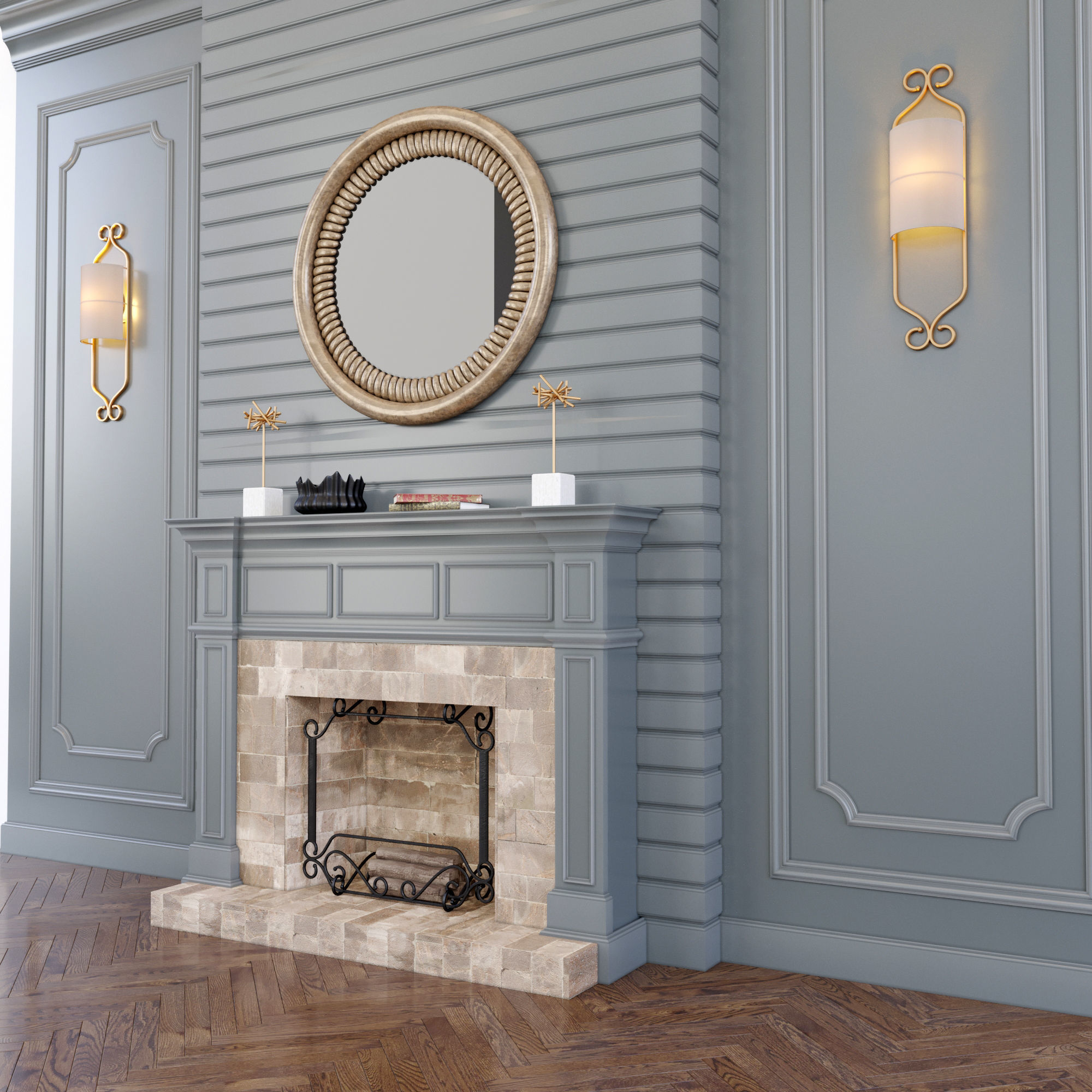 Fireplace 3D model_2