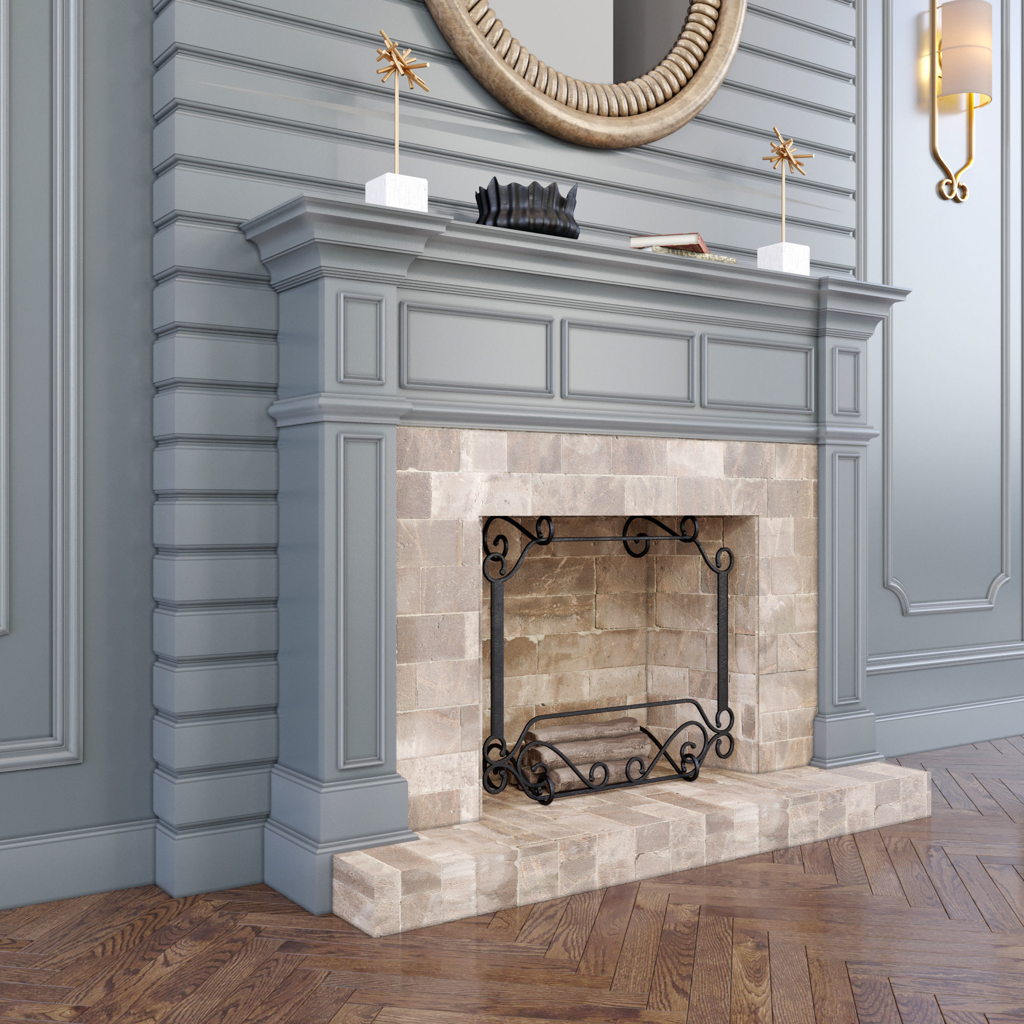 Fireplace 3D model_1