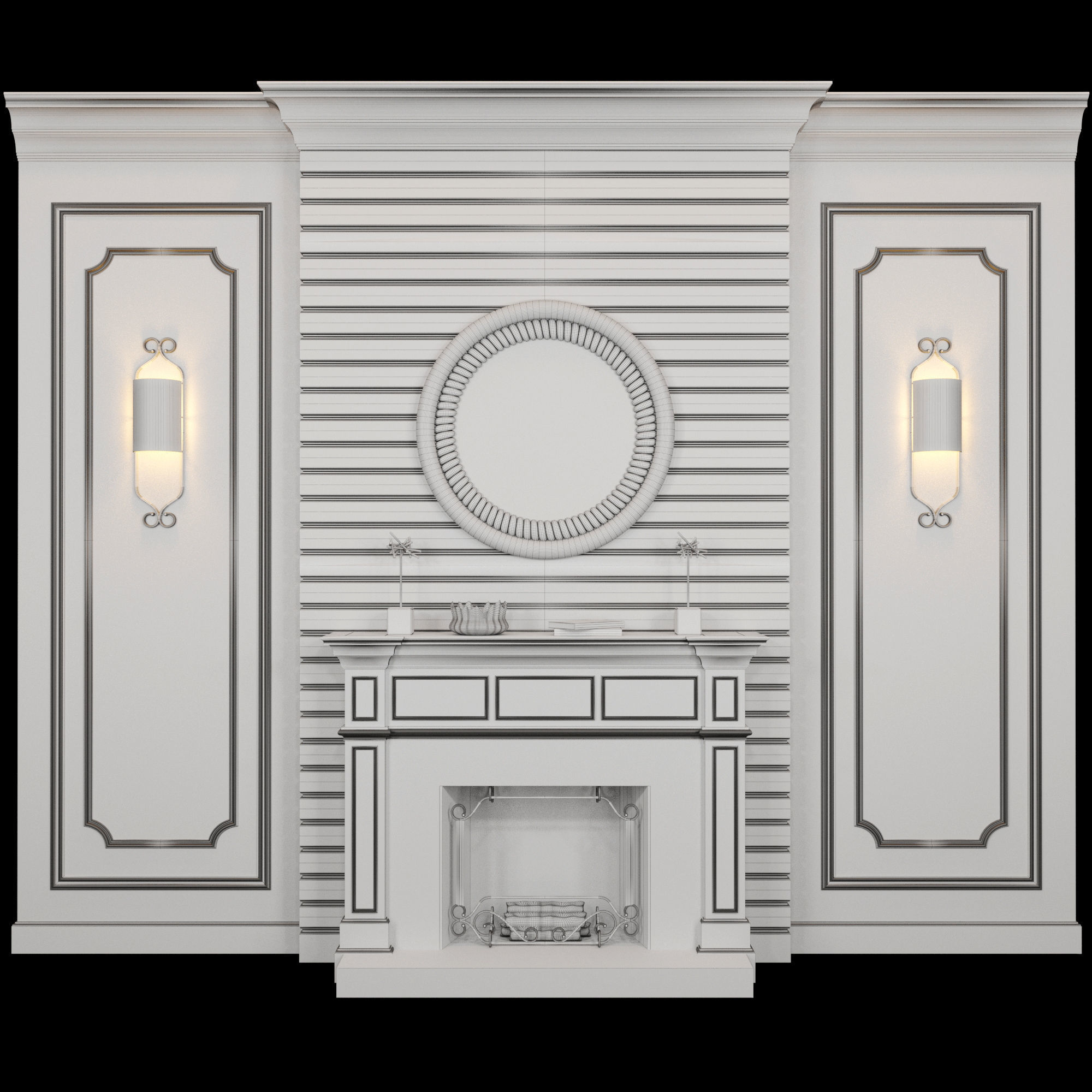 Fireplace 3D model_5
