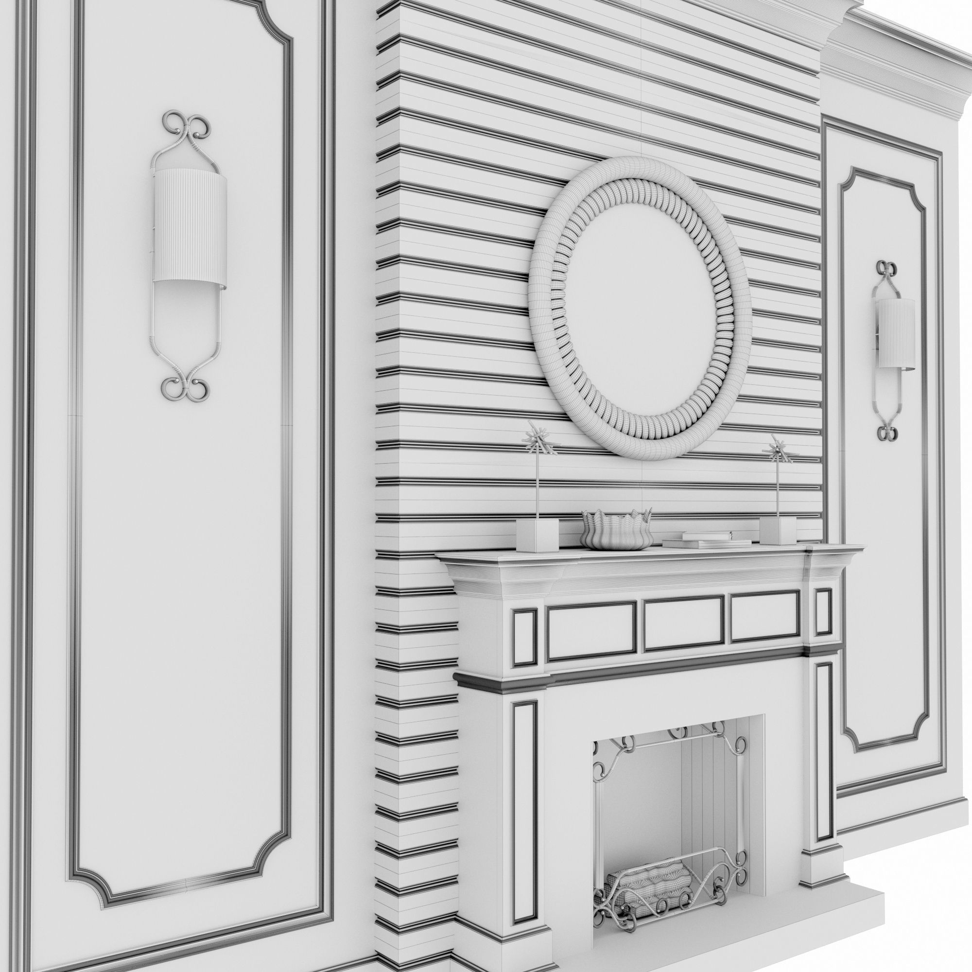 Fireplace 3D model_7