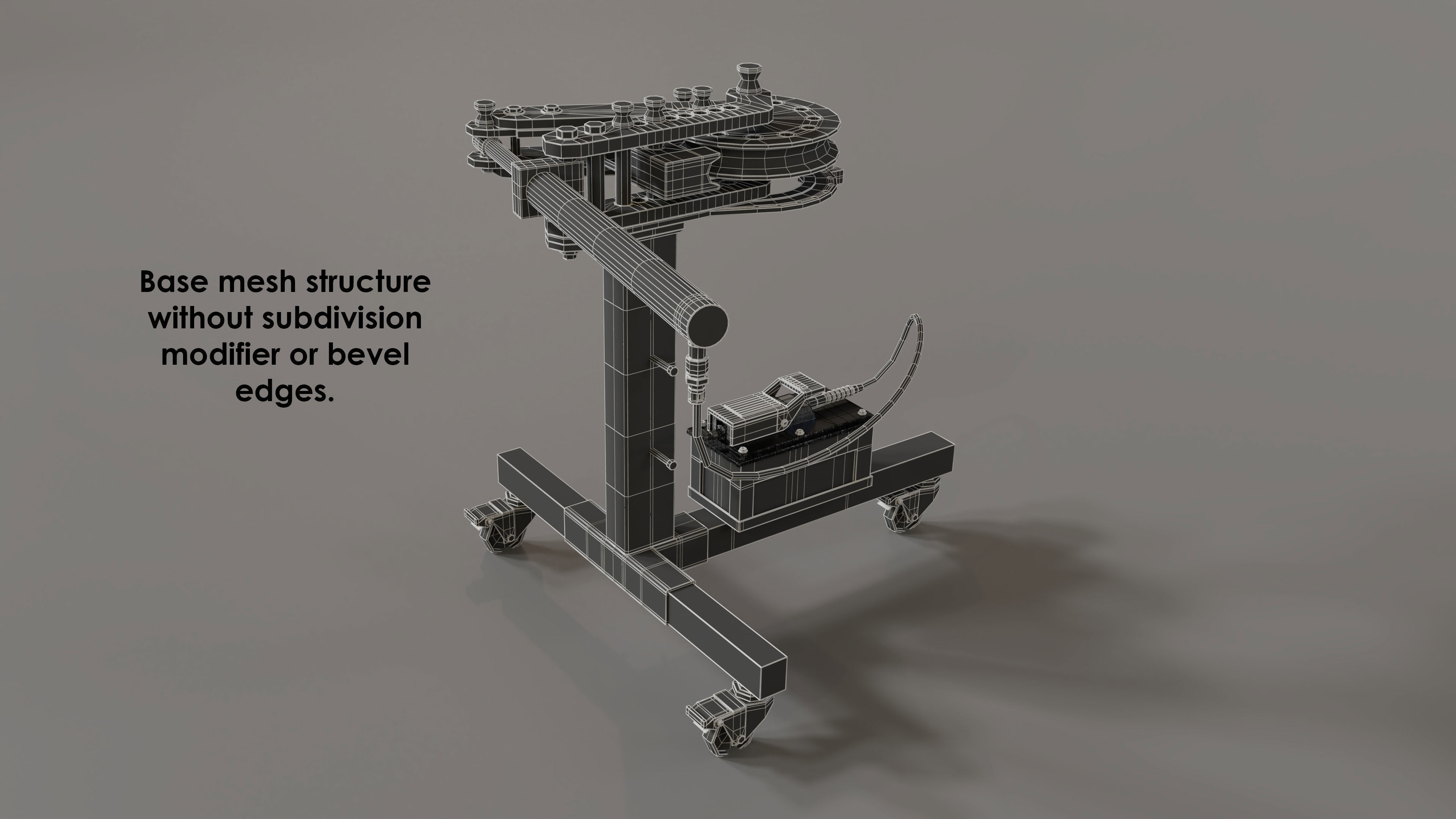 Garage hydraulic pipebender Low-poly 3D model_2