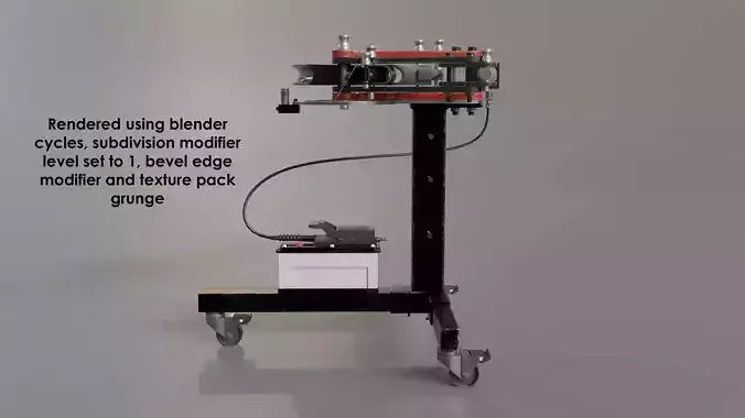 Garage hydraulic pipebender Low-poly 3D model