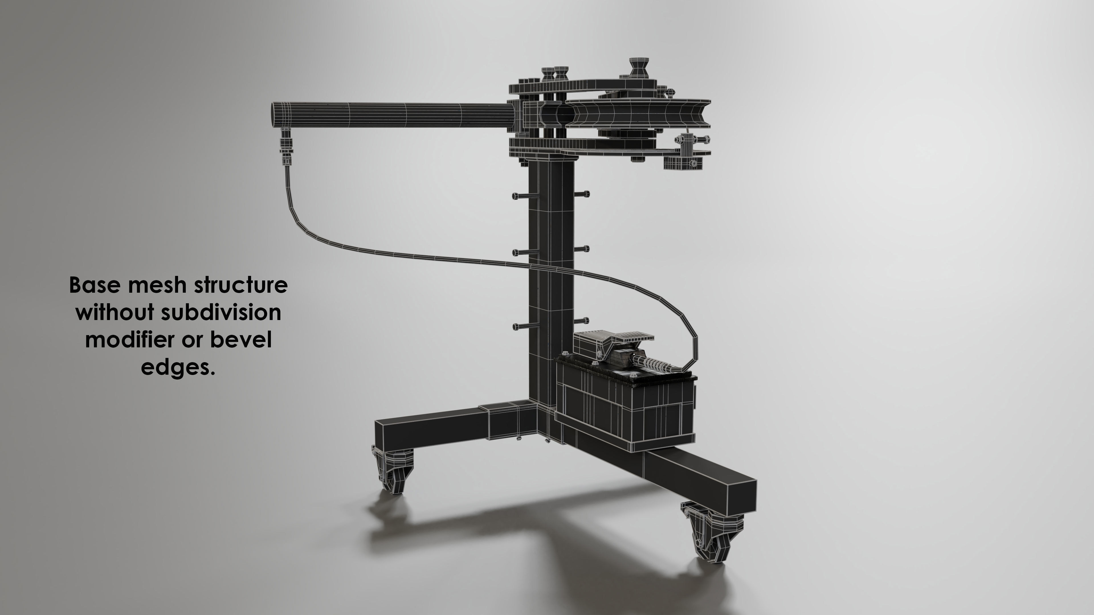 Garage hydraulic pipebender Low-poly 3D model_13