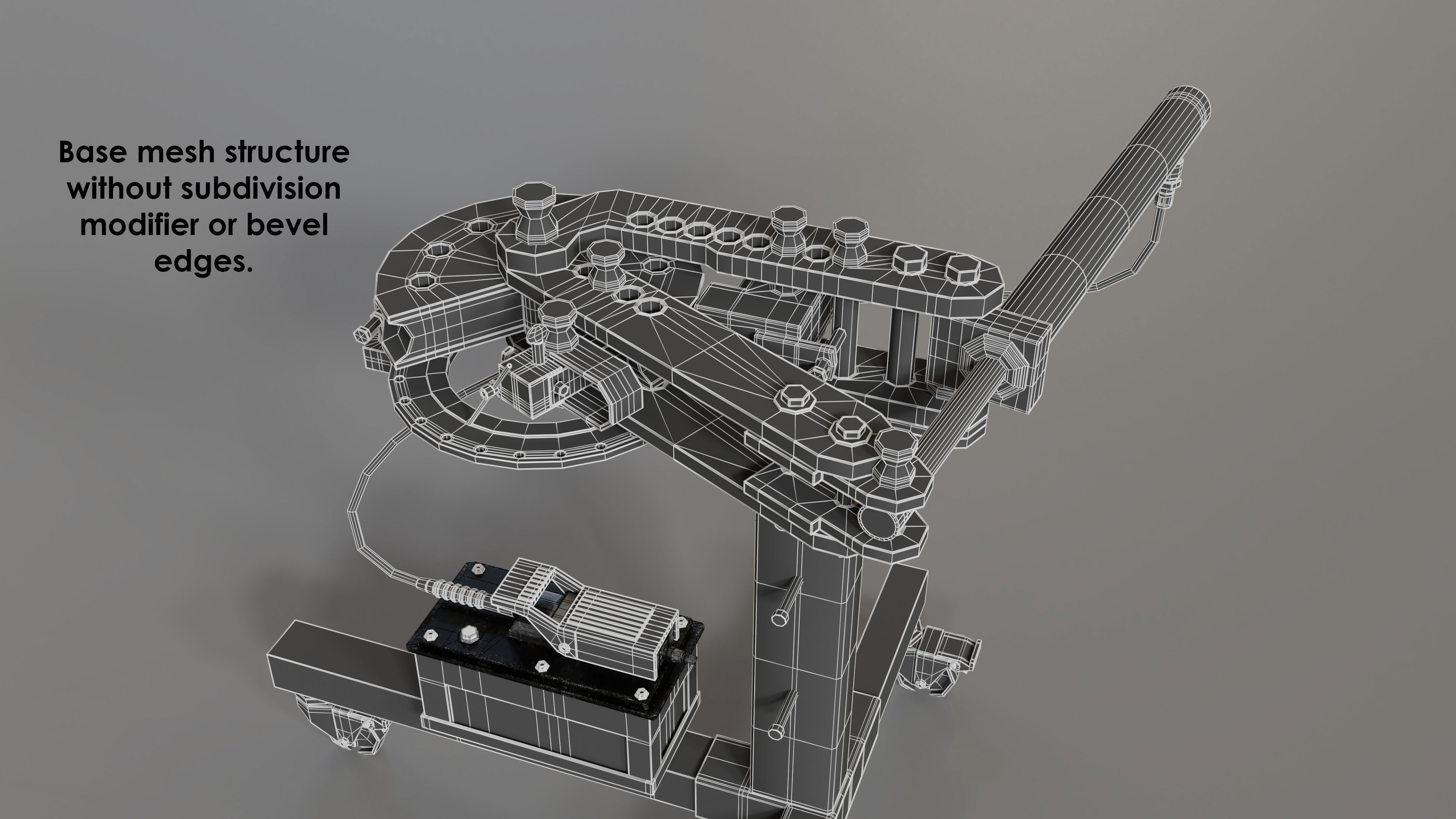 Garage hydraulic pipebender Low-poly 3D model_11