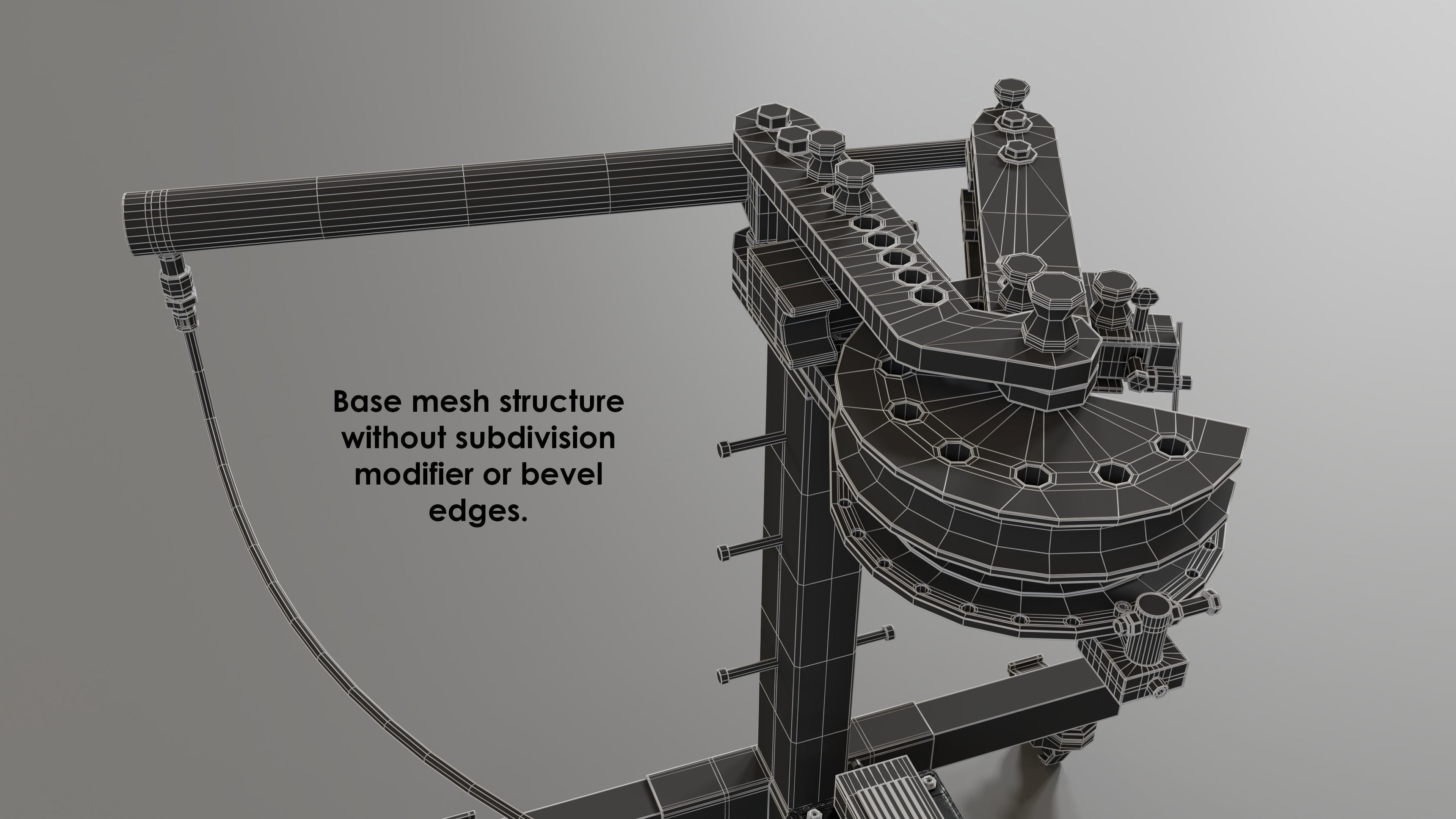 Garage hydraulic pipebender Low-poly 3D model_12