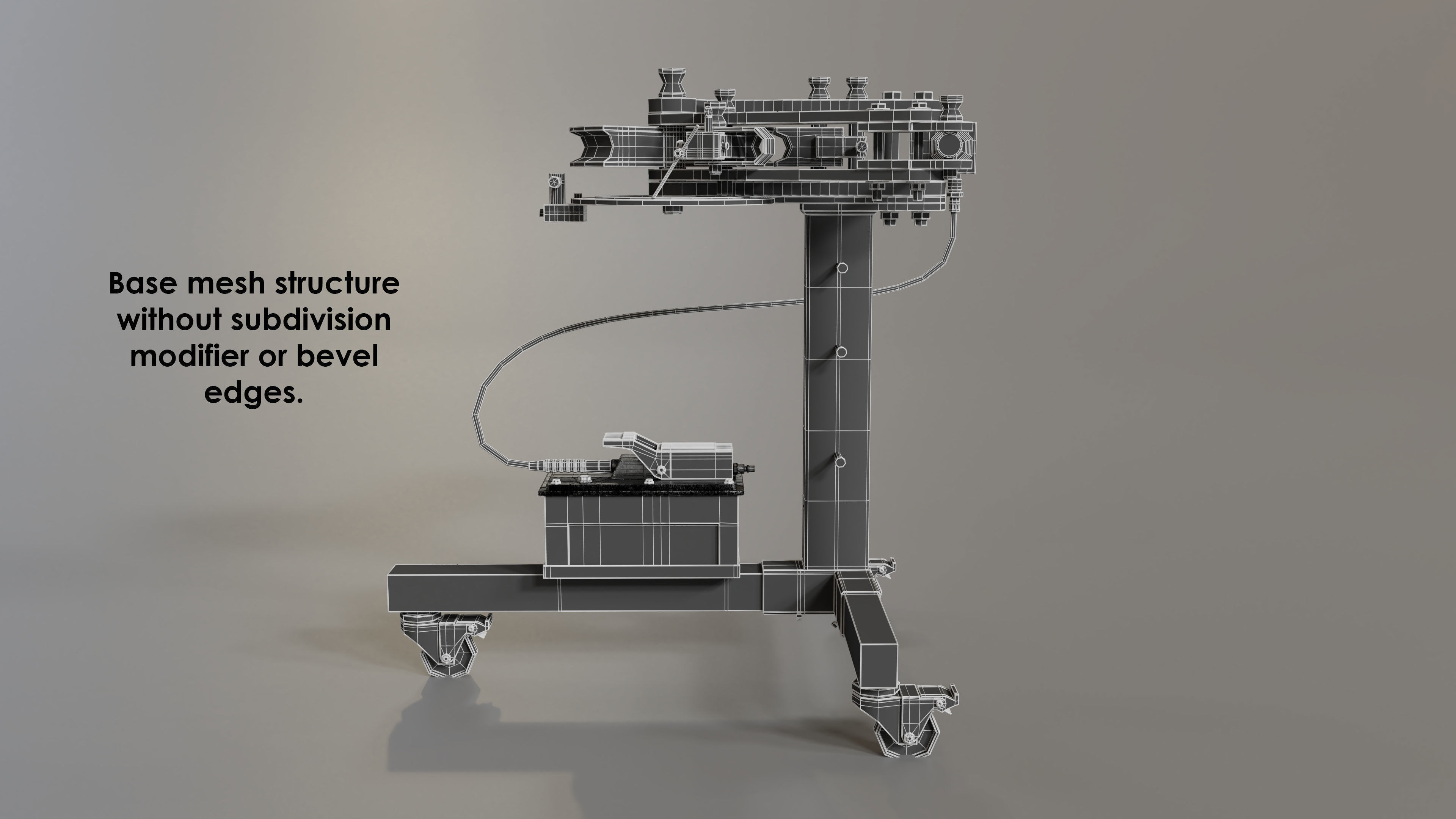 Garage hydraulic pipebender Low-poly 3D model_10