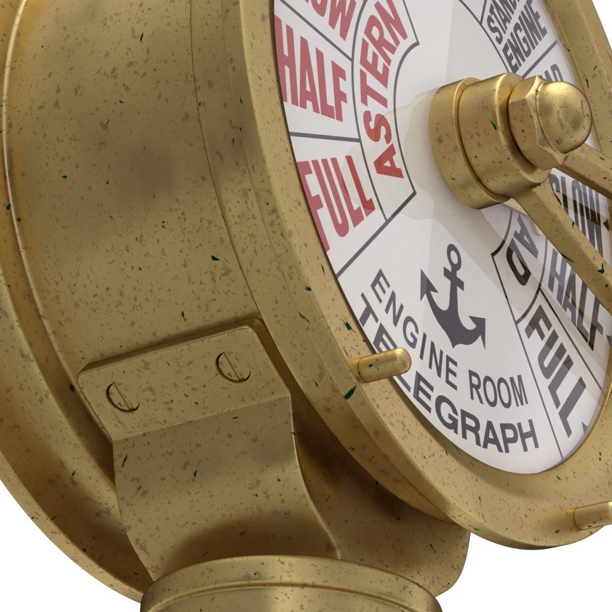 Brass Engine Room Telegraph 3D model_12