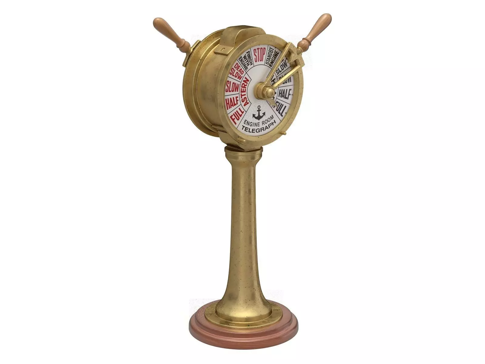 Brass Engine Room Telegraph 3D model_0
