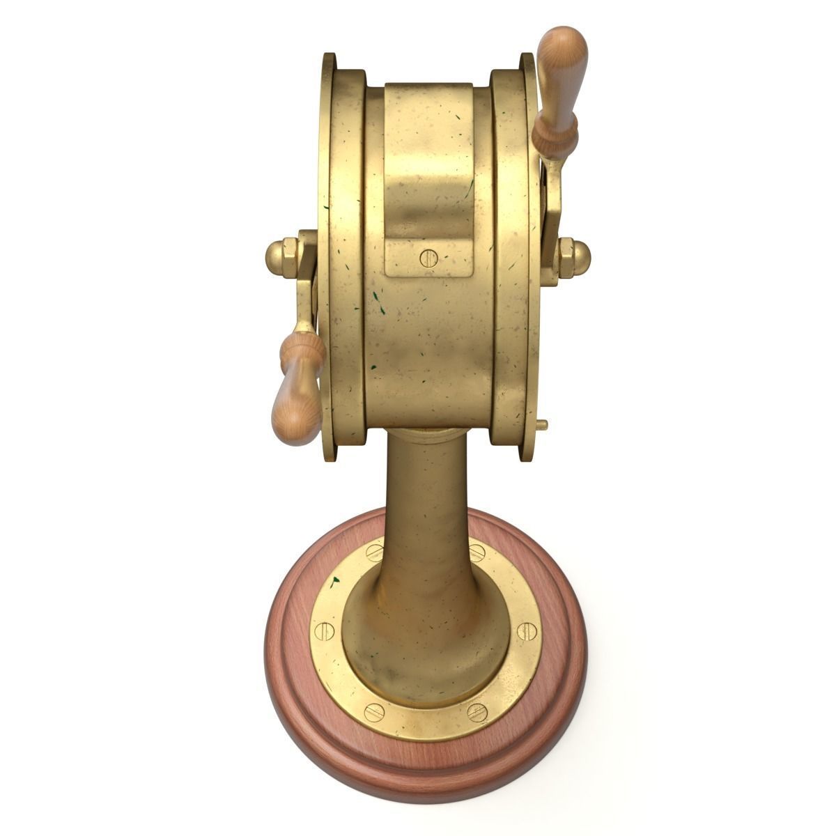 Brass Engine Room Telegraph 3D model_5