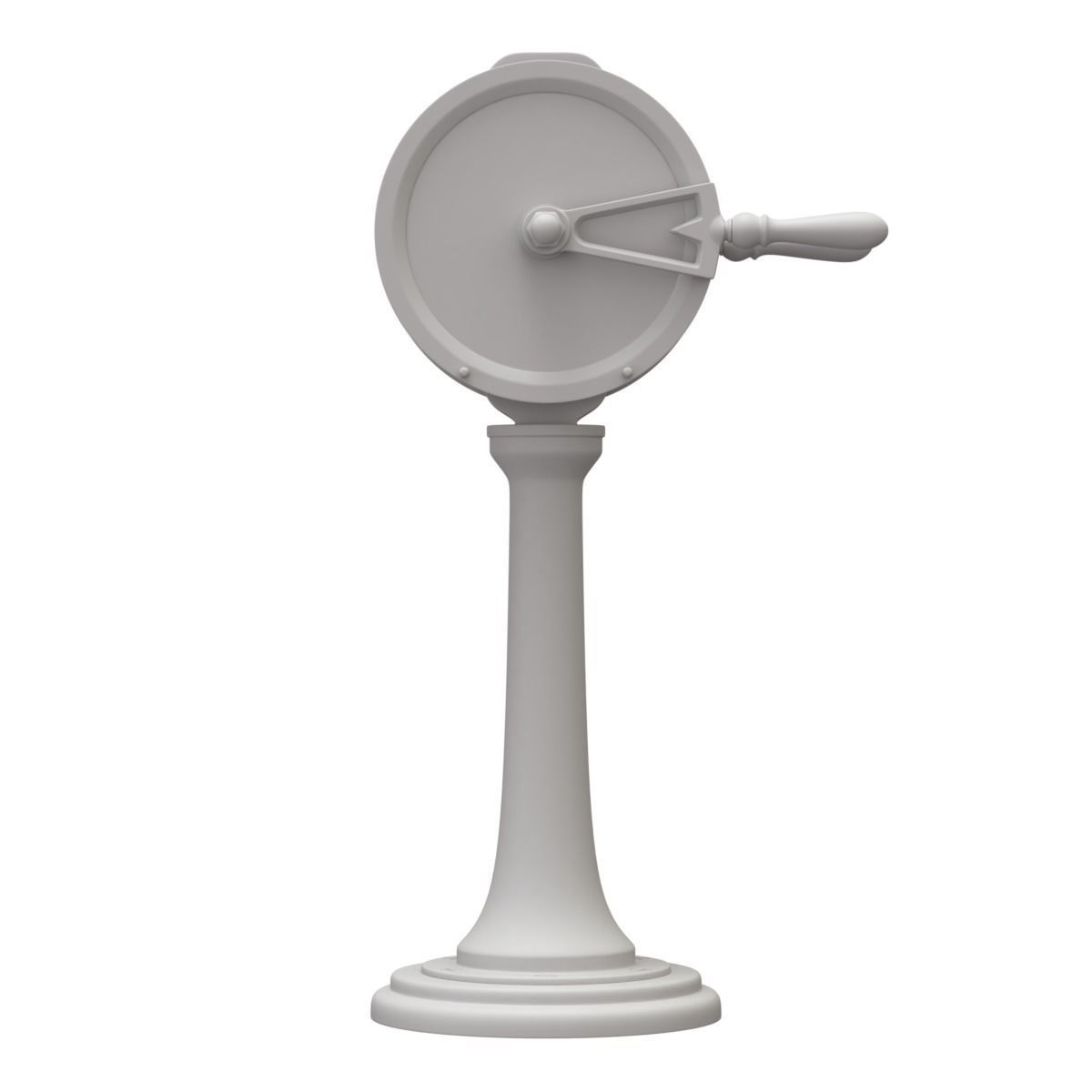 Brass Engine Room Telegraph 3D model_16