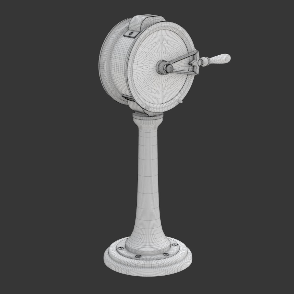 Brass Engine Room Telegraph 3D model_34