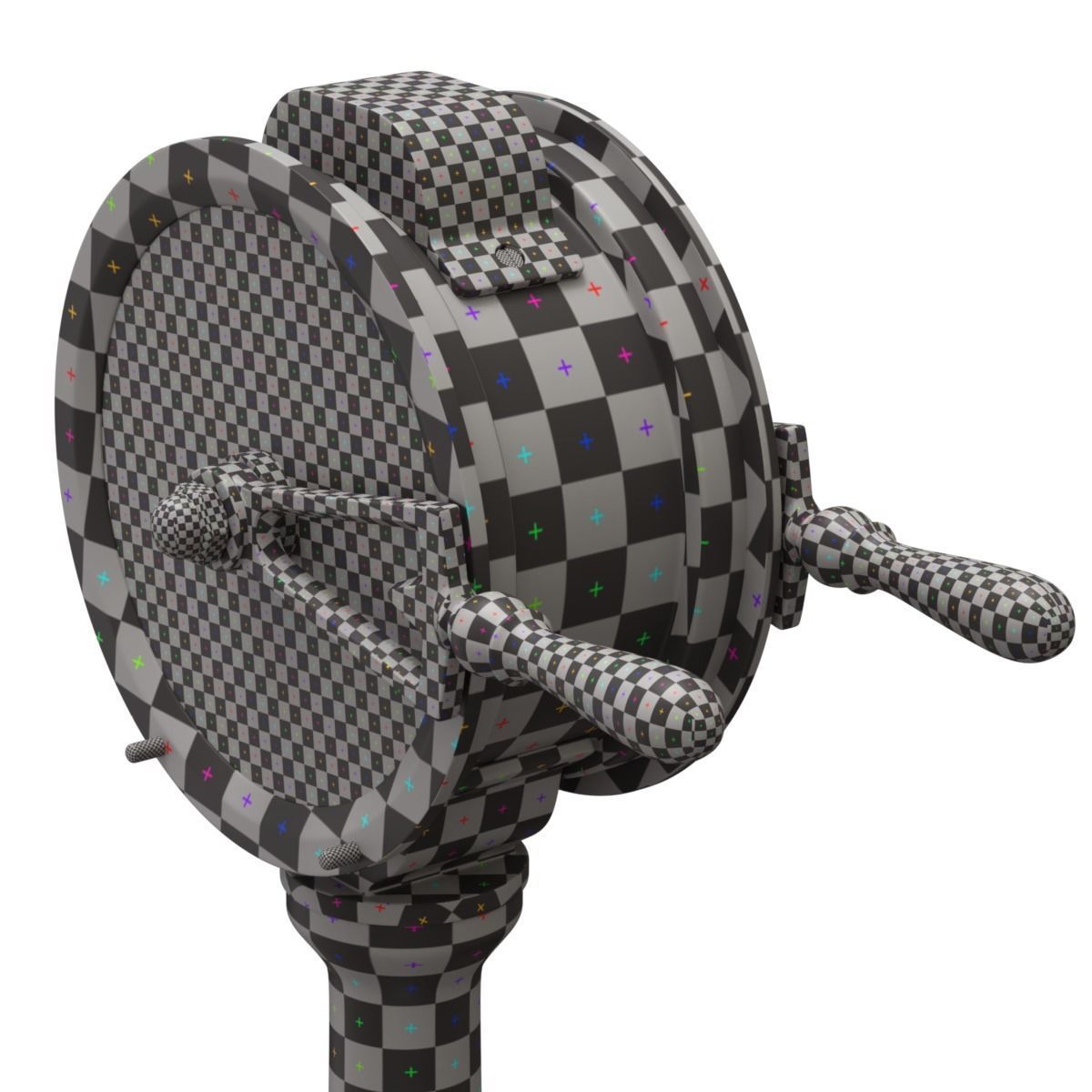 Brass Engine Room Telegraph 3D model_17