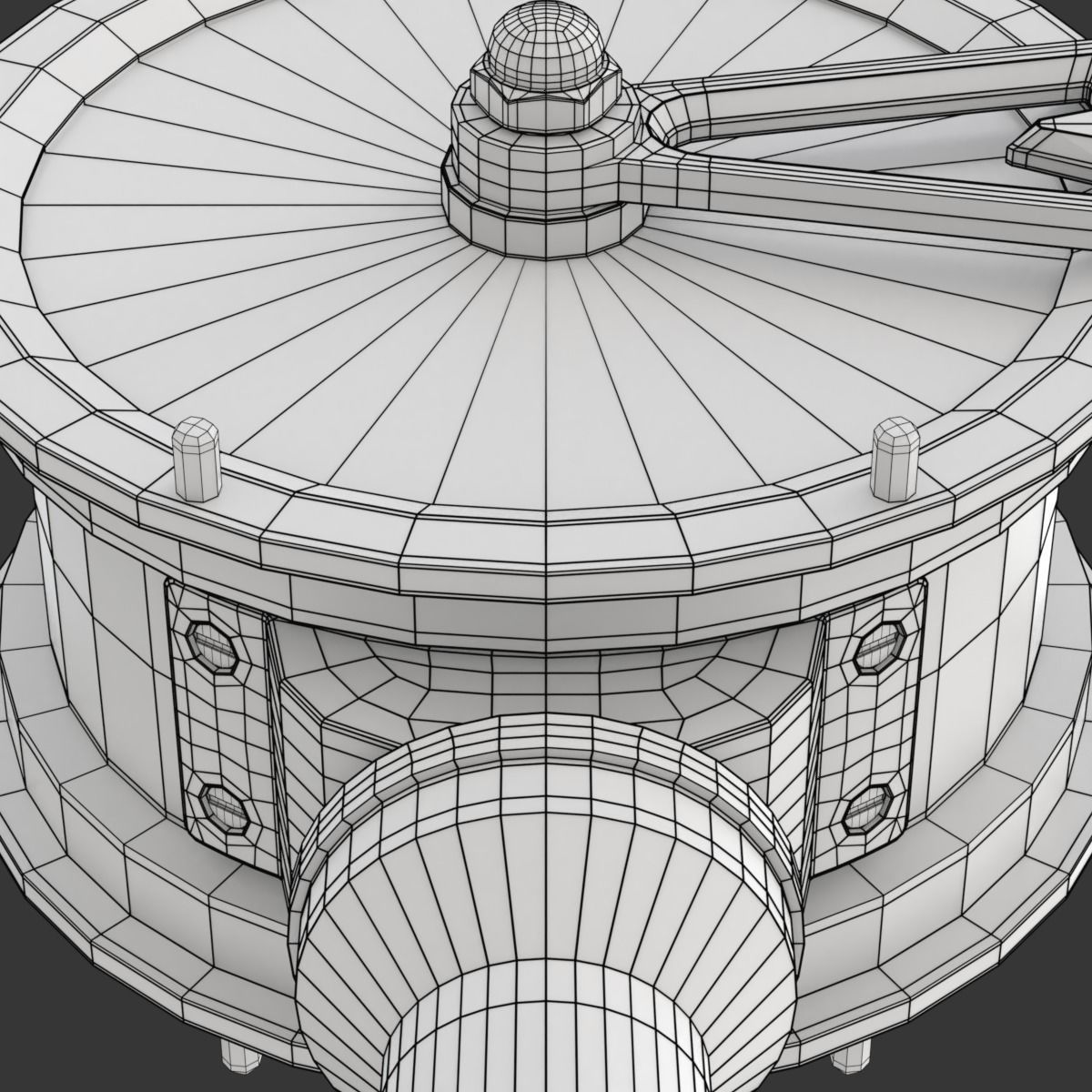 Brass Engine Room Telegraph 3D model_27