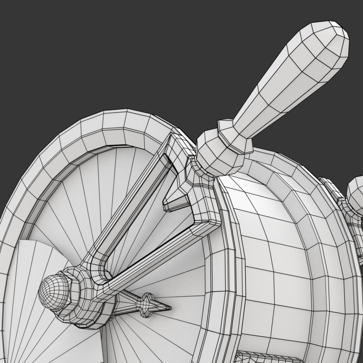 Brass Engine Room Telegraph 3D model_25