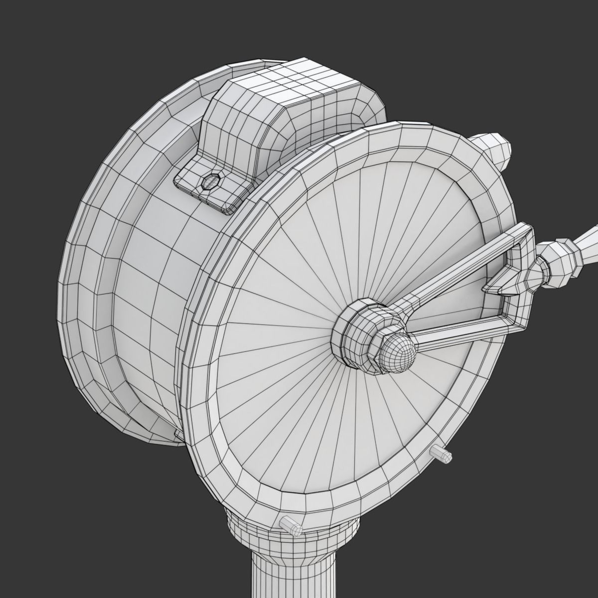 Brass Engine Room Telegraph 3D model_24