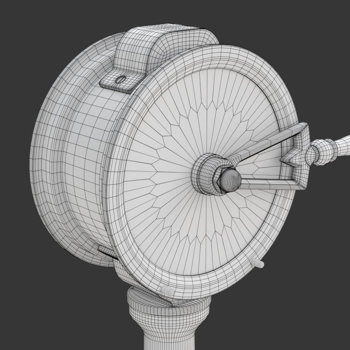 Brass Engine Room Telegraph 3D model_30