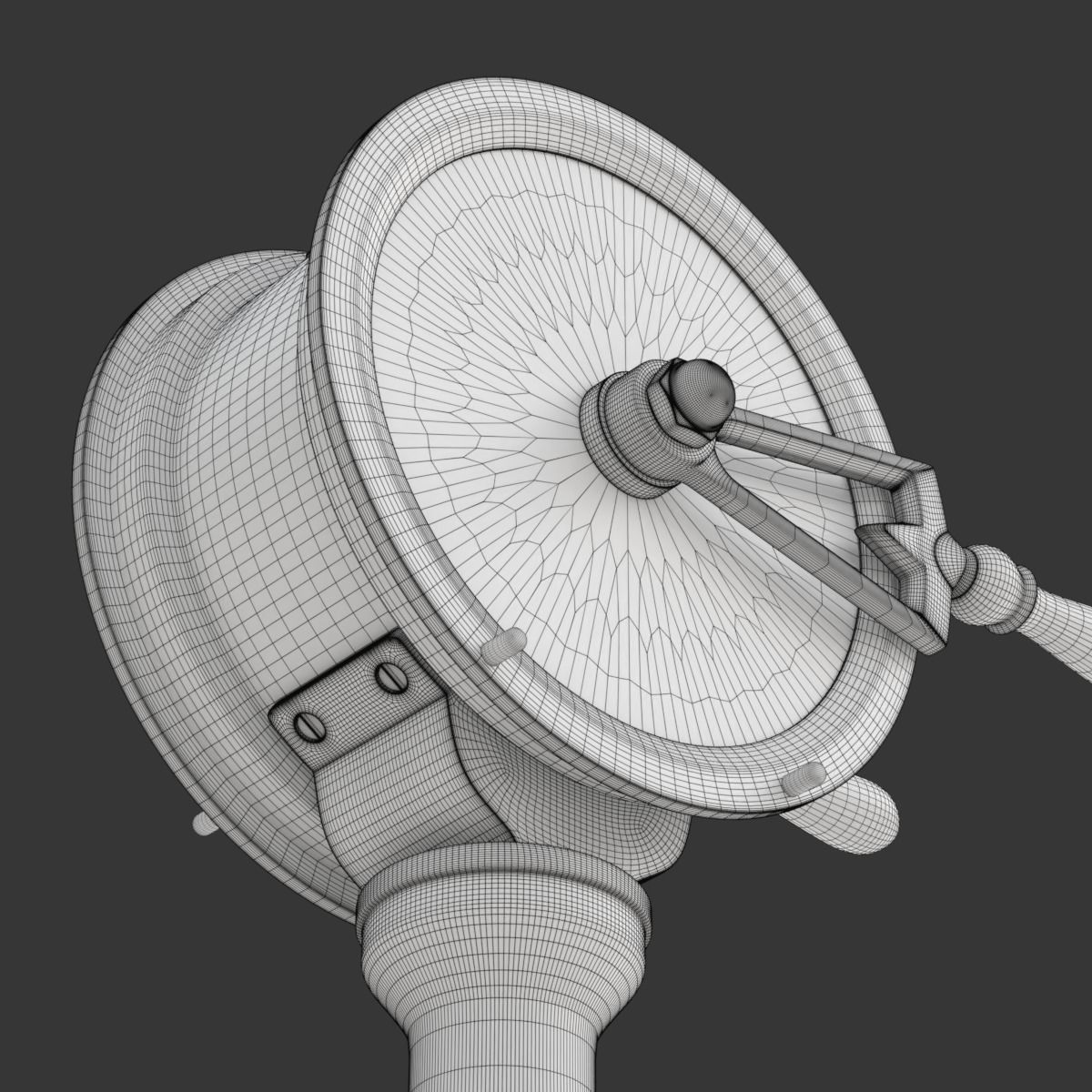 Brass Engine Room Telegraph 3D model_35