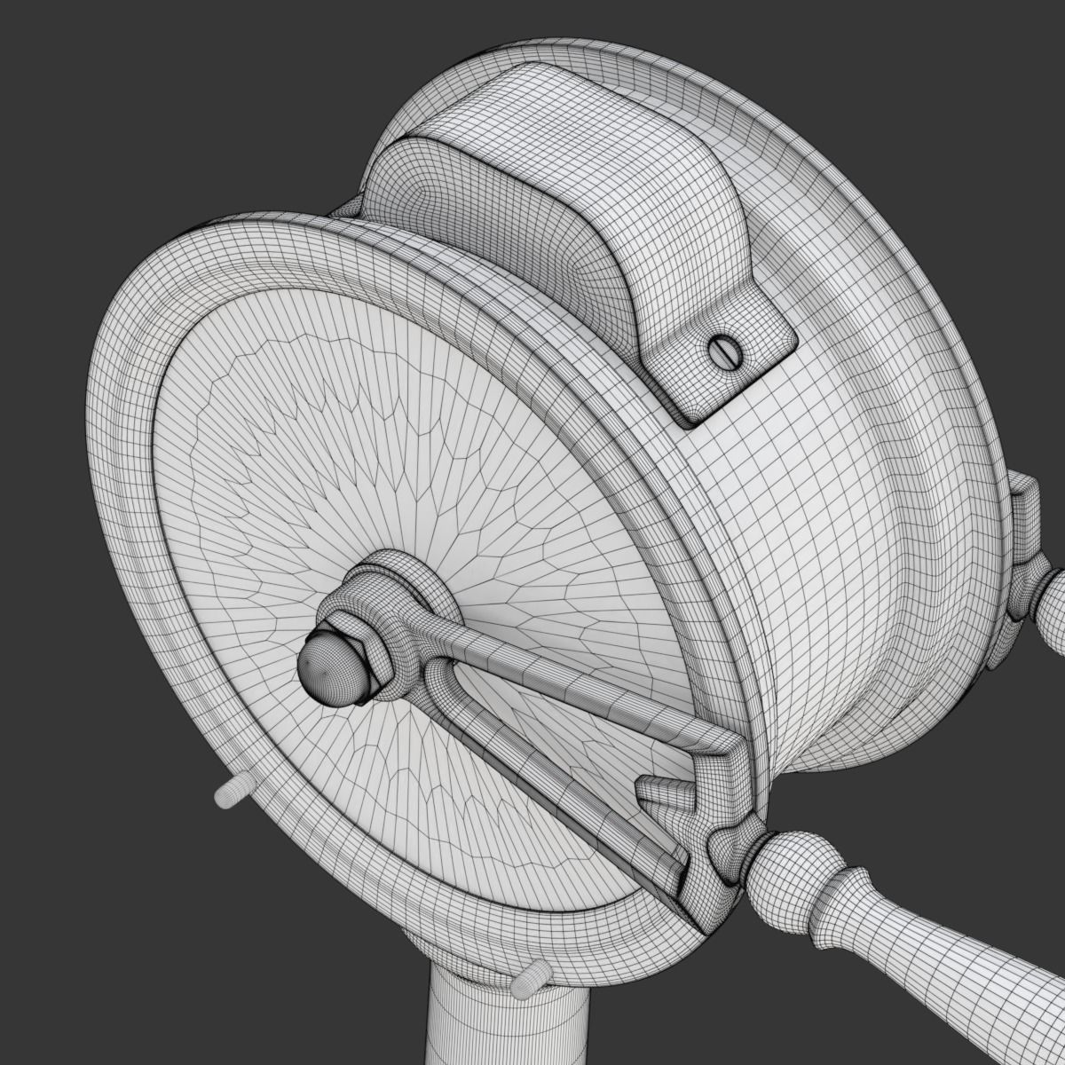 Brass Engine Room Telegraph 3D model_36