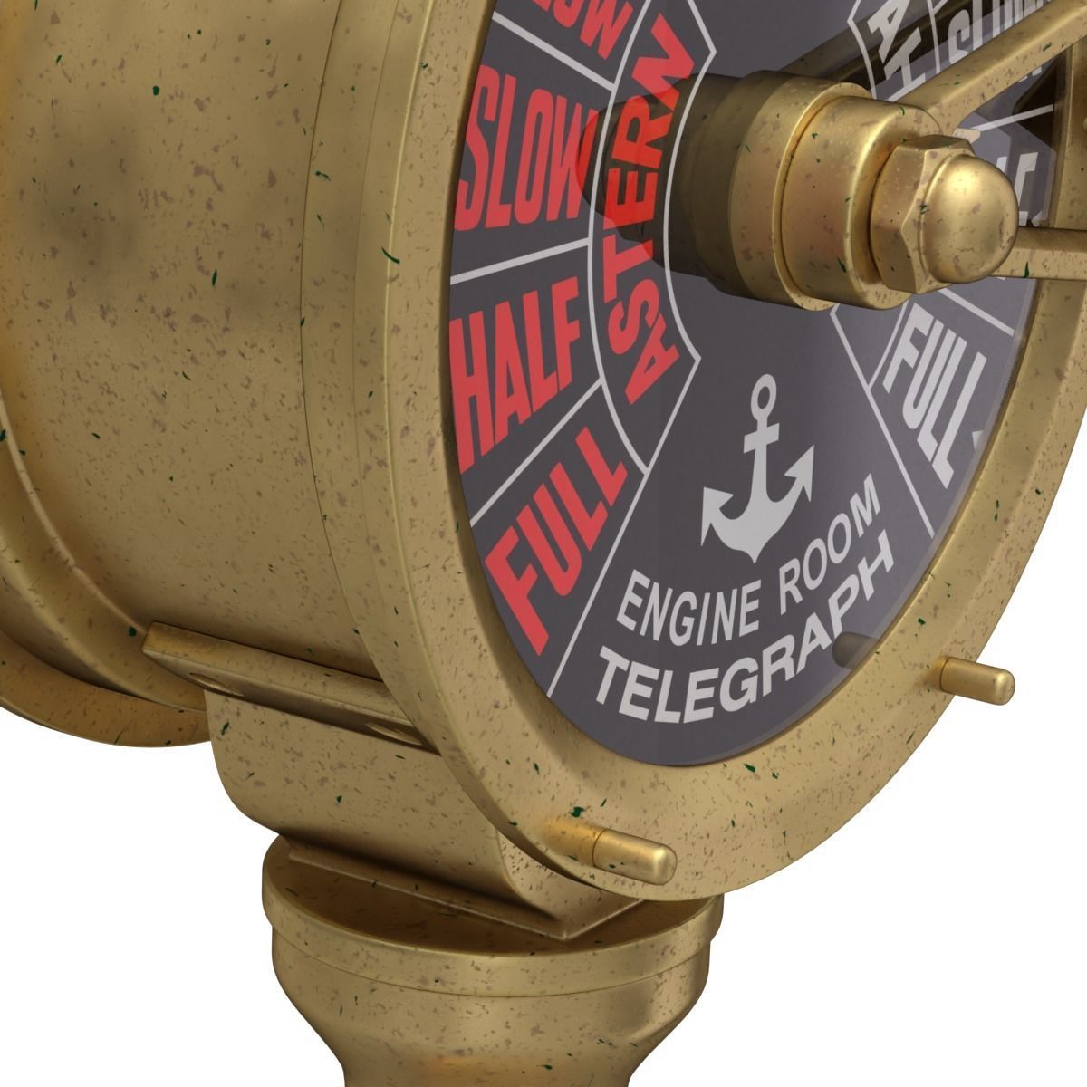 Brass Engine Room Telegraph 3D model_13