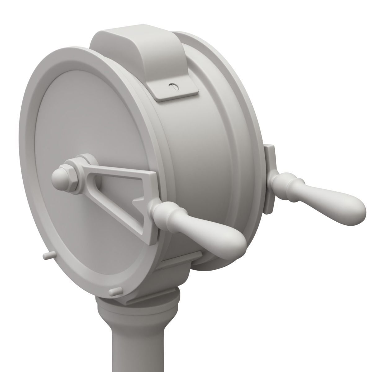 Brass Engine Room Telegraph 3D model_18