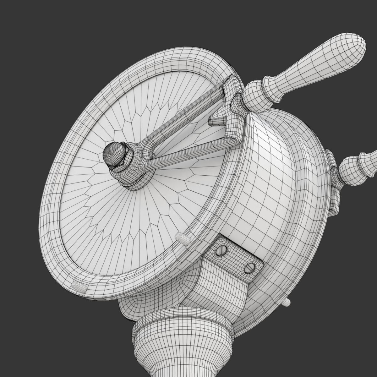 Brass Engine Room Telegraph 3D model_31