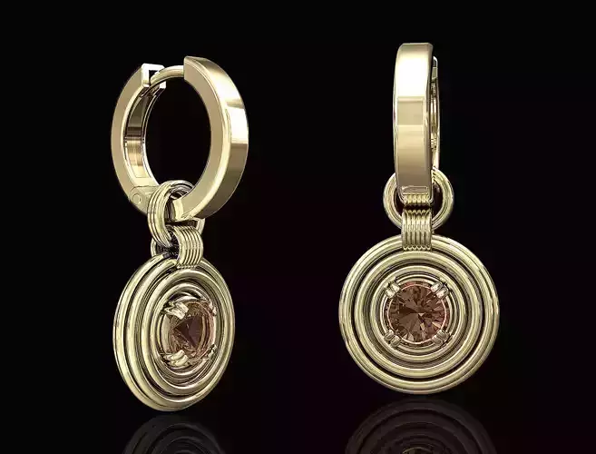 rounds earrings with hoop