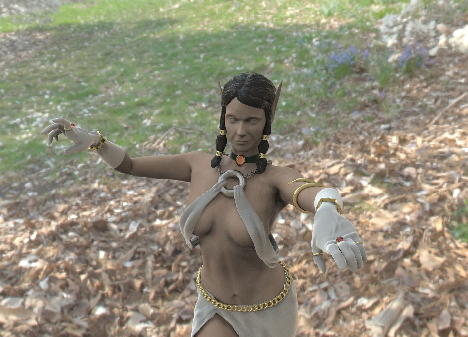 Elven Sorceress 3D print model_3