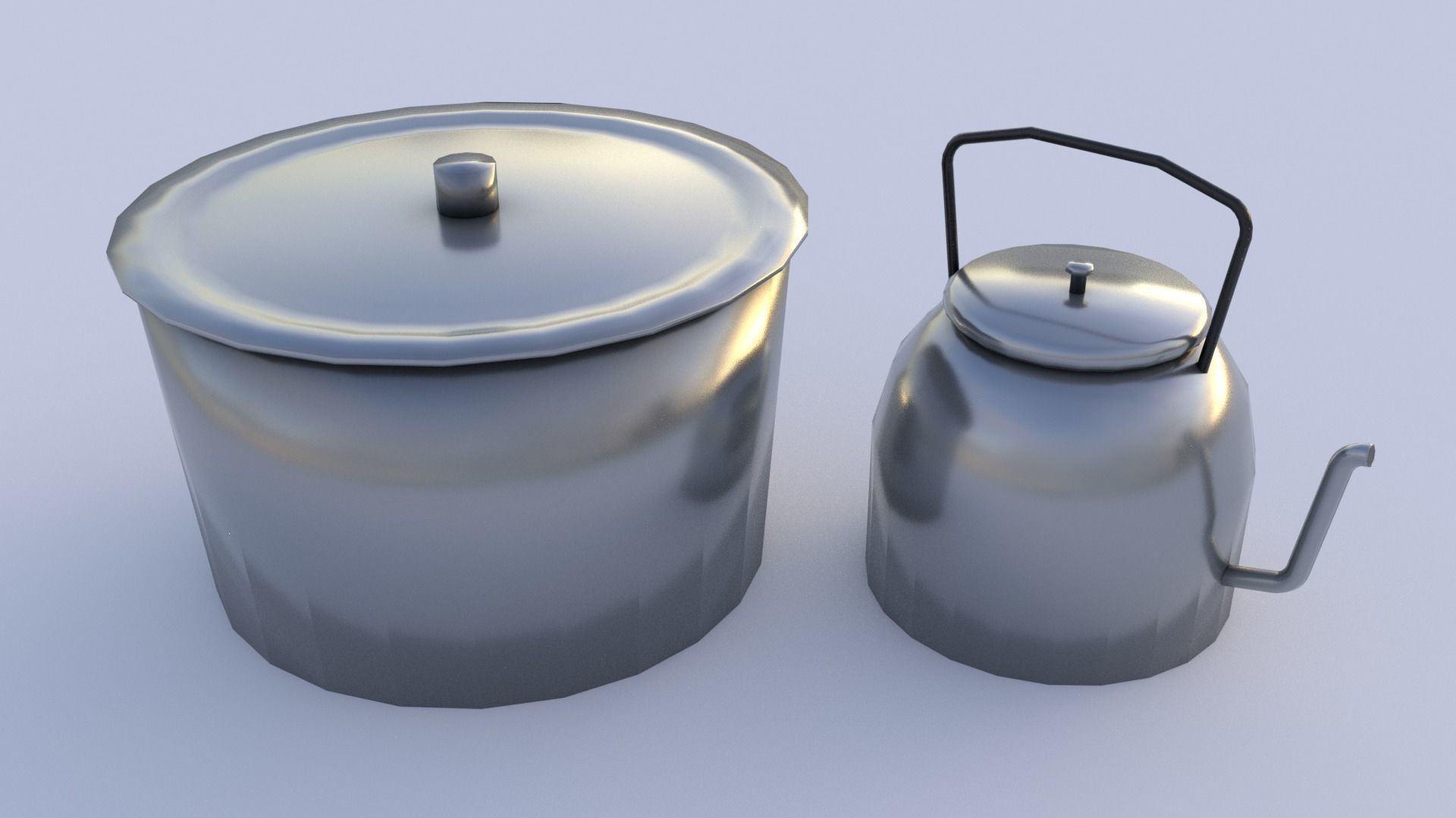 Western Wagon Low-poly 3D model_12