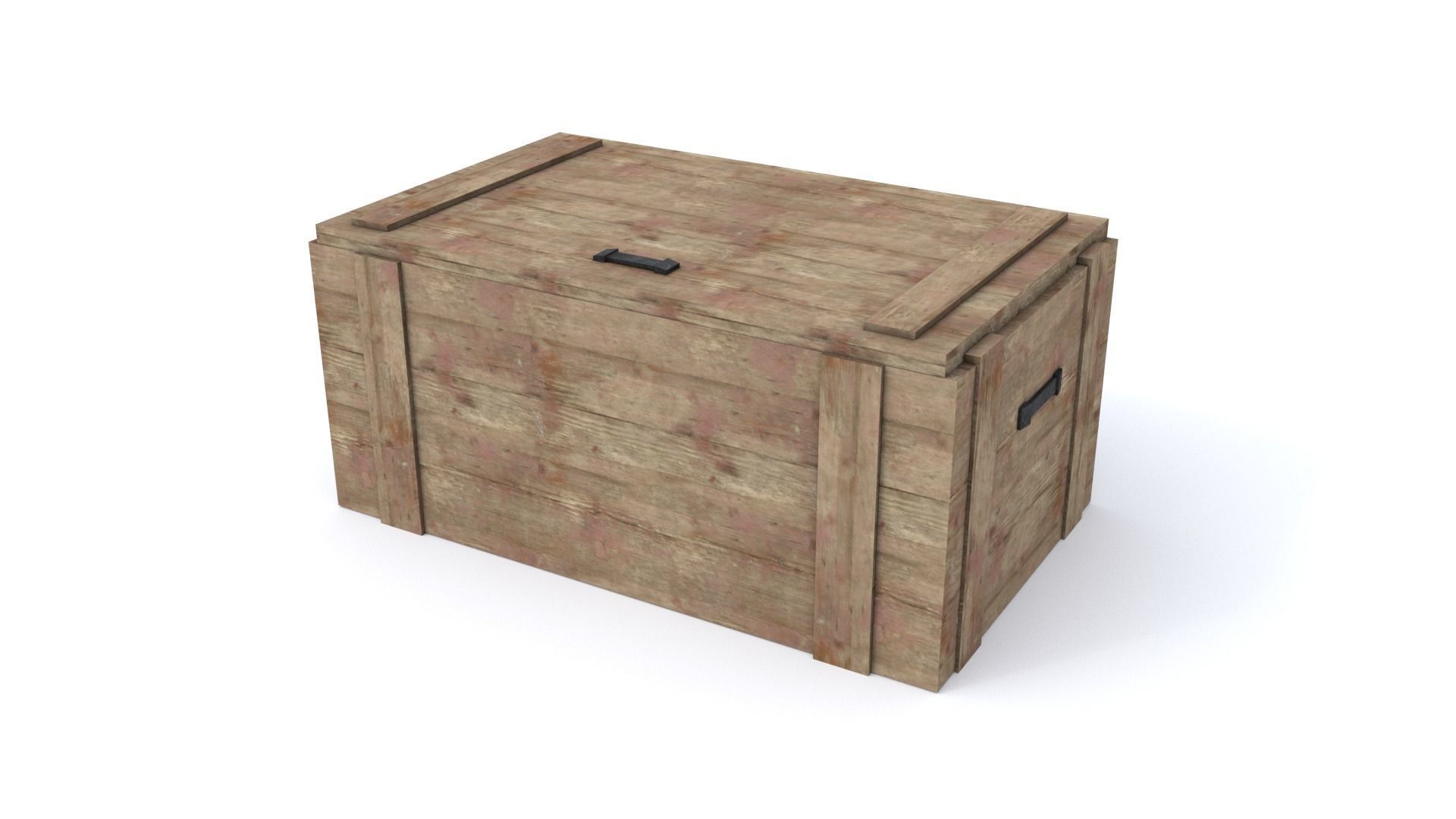 Western Wagon Low-poly 3D model_9