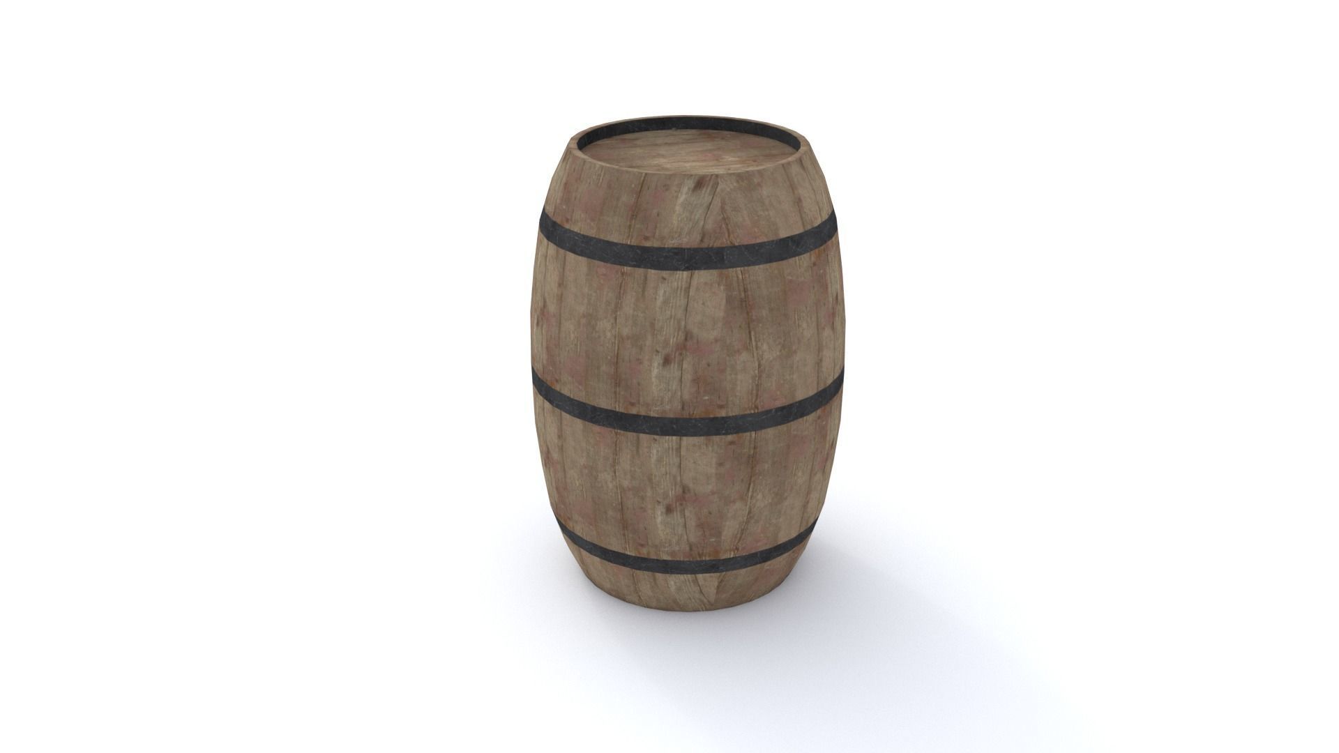 Western Wagon Low-poly 3D model_6